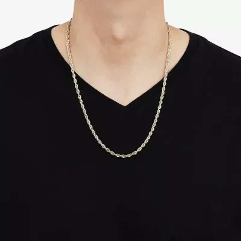 Unisex Adult 14K Gold 24 Inch Rope Chain Necklace