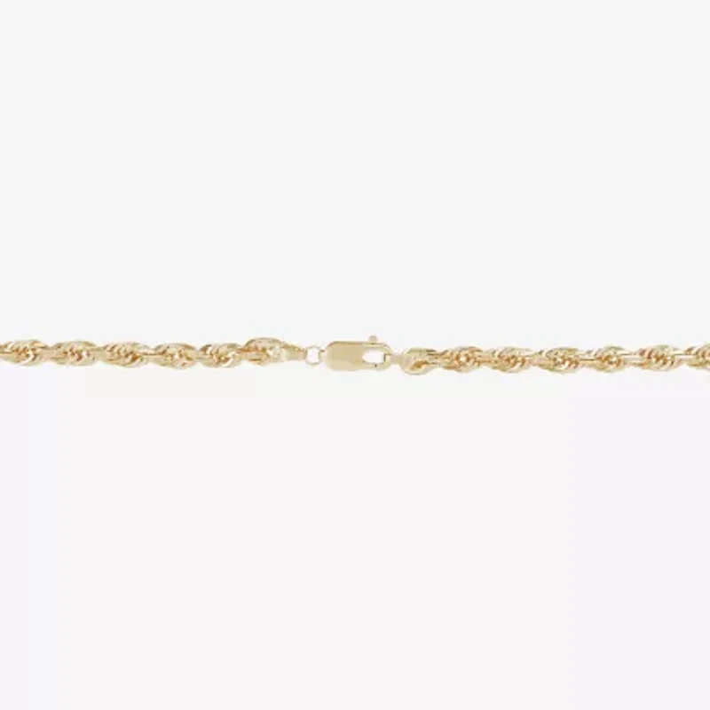 Unisex Adult 14K Gold 24 Inch Rope Chain Necklace