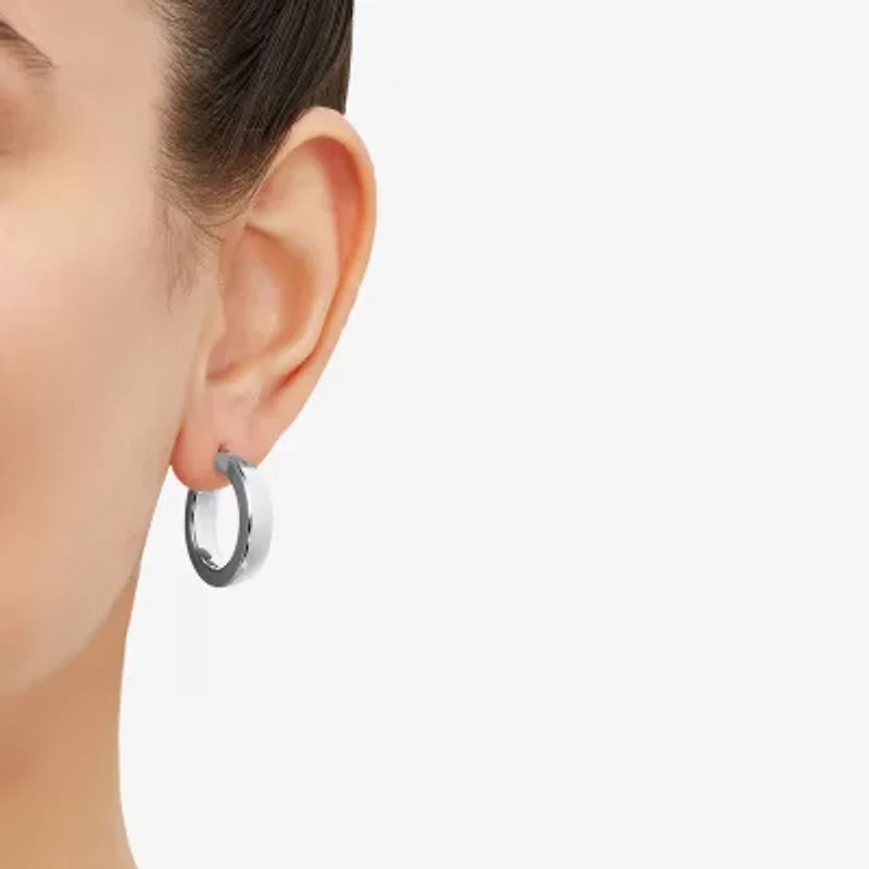 Made in Italy Womens 14K Gold 15mm Hoop Earrings