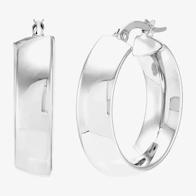 Made in Italy Womens 14K Gold 15mm Hoop Earrings