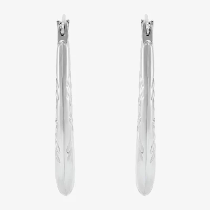 Womens 14K Gold 15.8mm Round Hoop Earrings