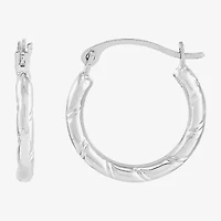Womens 14K Gold 15.4mm Hoop Earrings