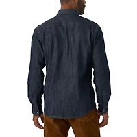 Wrangler® Mens Regular Fit Long Sleeve Button-Down Shirt