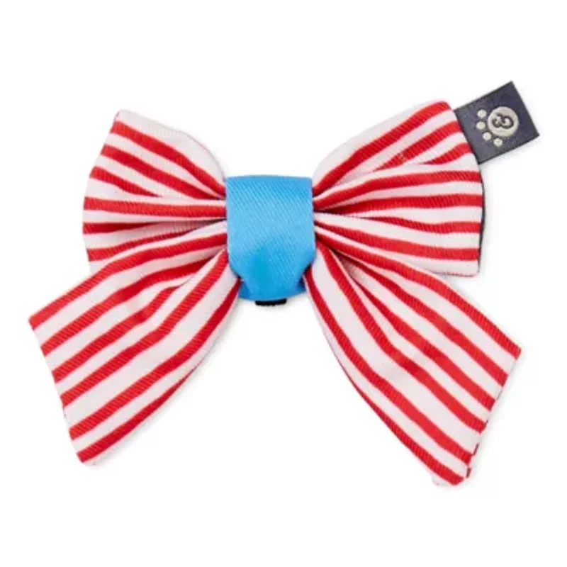 Paw & Tail Striped Dog Bowtie
