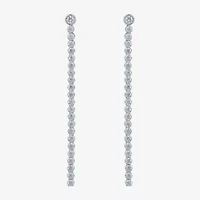 (H-I / I1) 1 CT.T.W. Lab-Grown Diamond 10K White Gold Drop Earrings
