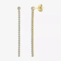 (H-I / I1) Womens 1 CT. T.W. Lab Grown White Diamond 10K Gold Drop Earrings