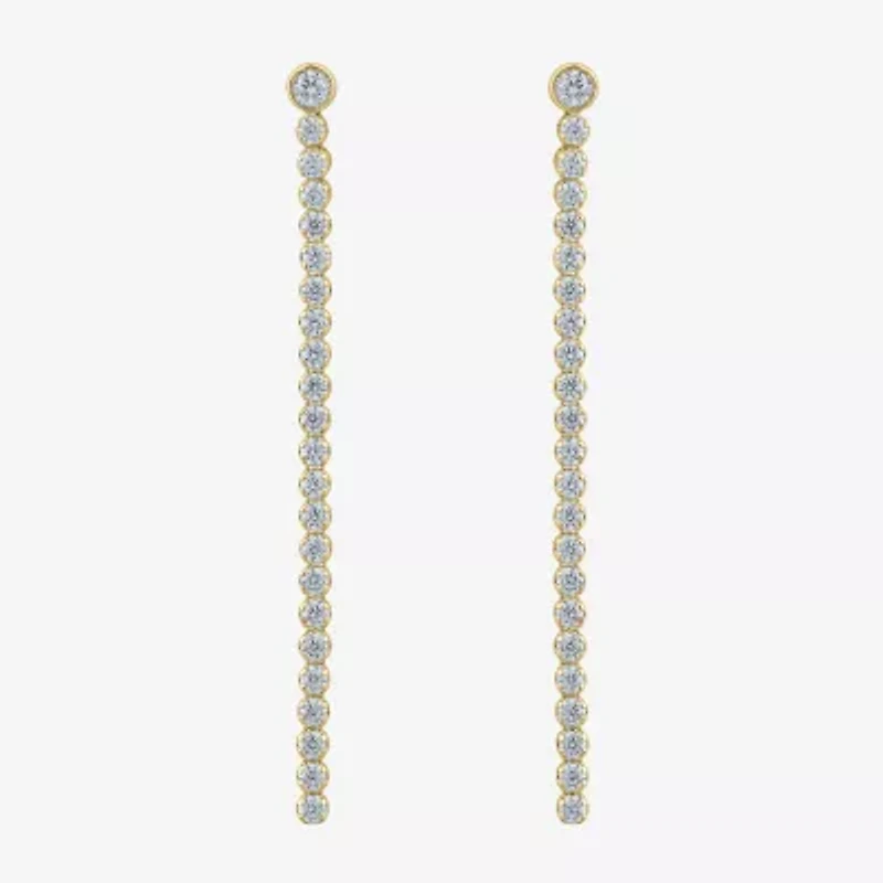 (H-I / I1) Womens 1 CT. T.W. Lab Grown White Diamond 10K Gold Drop Earrings