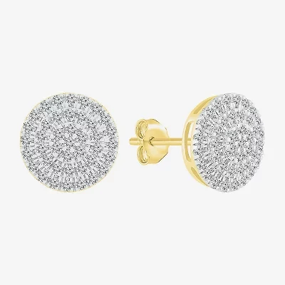 1/2 CT. T.W. Natural White Diamond 10K Gold 10.5mm Stud Earrings