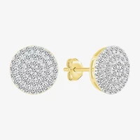 1/2 CT. T.W. Natural White Diamond 10K Gold 10.5mm Stud Earrings