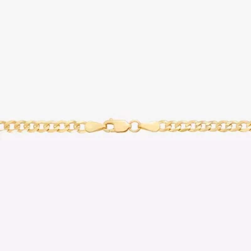 Made in Italy Mens 14K Gold 8 1/2 Inch Solid Curb Chain Bracelet