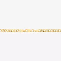Made in Italy Mens 14K Gold 8 1/2 Inch Solid Curb Chain Bracelet