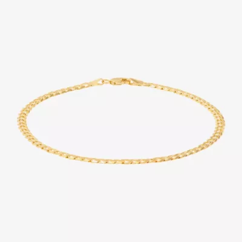 Made in Italy Mens 14K Gold 8 1/2 Inch Solid Curb Chain Bracelet