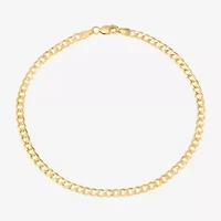 Made in Italy Mens 14K Gold 8 1/2 Inch Solid Curb Chain Bracelet