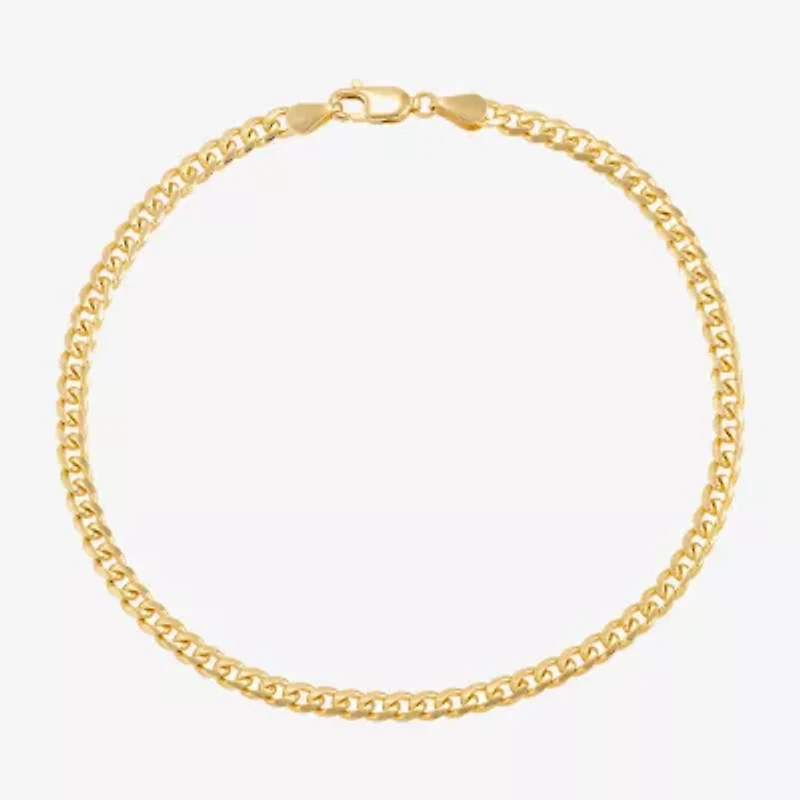 Made in Italy Mens 14K Gold 8 1/2 Inch Solid Curb Chain Bracelet