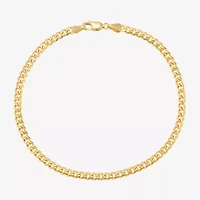 Made in Italy Mens 14K Gold 8 1/2 Inch Solid Curb Chain Bracelet