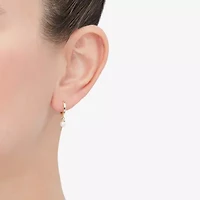 Girls White Cultured Freshwater Pearl 14K Gold 17.7mm Round Hoop Earrings