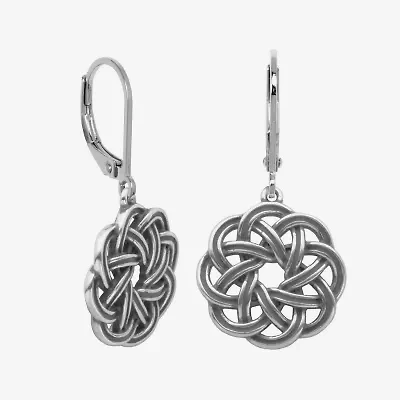 Sterling Silver Celtic Wreath Drop Earrings