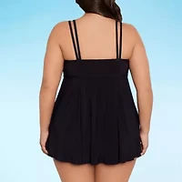 Sonnet Shores Womens Plus Swim Dress