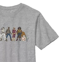 Little & Big Kid Boys Crew Neck Short Sleeve Regular Fit Star Wars Graphic T-Shirt