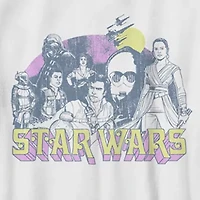 Little & Big Kid Boys Crew Neck Short Sleeve Regular Fit Star Wars Graphic T-Shirt