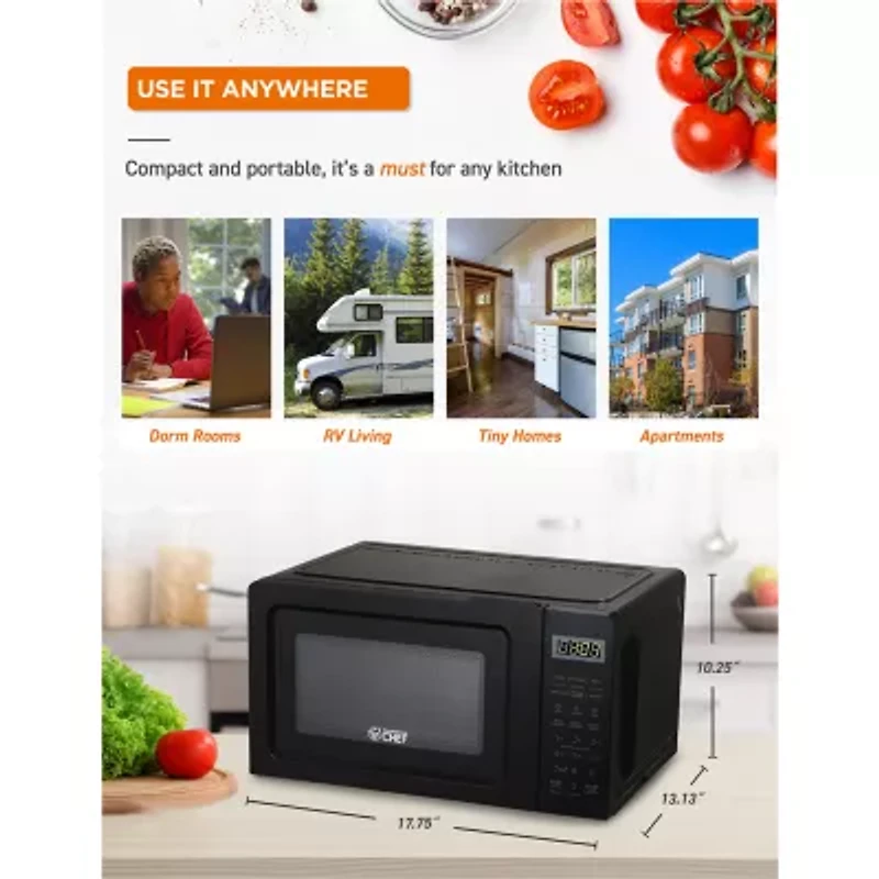 Commercial Chef 0.7-Cu. Ft. Countertop Microwave