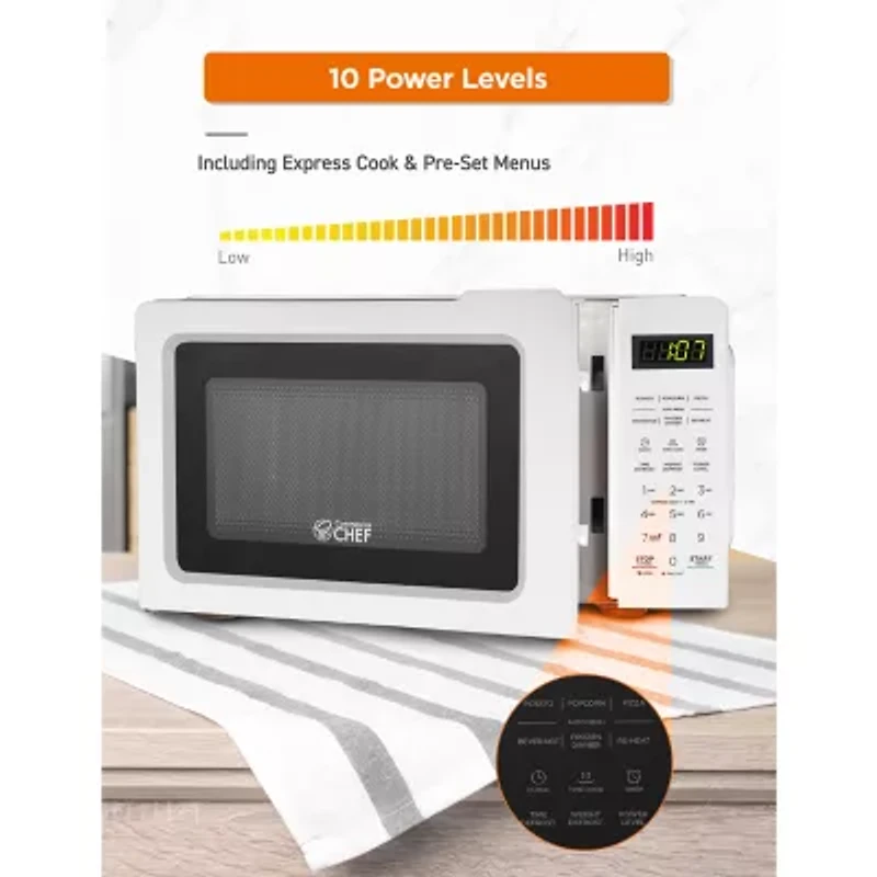 Commercial Chef 0.7-Cu. Ft. Countertop Microwave - White