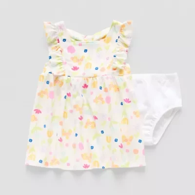 Okie Dokie Baby Girls 2-pc. Short Sleeve A-Line Dress