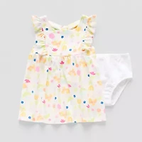 Okie Dokie Baby Girls 2-pc. Short Sleeve A-Line Dress
