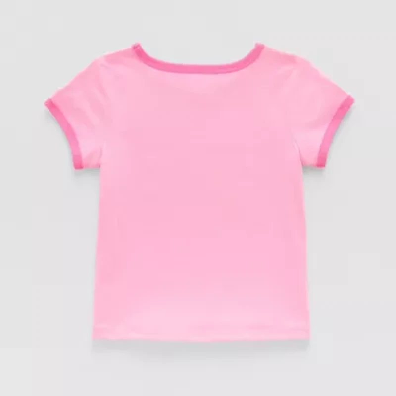 Okie Dokie Toddler & Little Girls Round Neck Short Sleeve Graphic T-Shirt