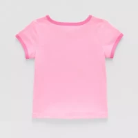 Okie Dokie Toddler & Little Girls Round Neck Short Sleeve Graphic T-Shirt