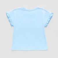 Okie Dokie Toddler & Little Girls Round Neck Short Sleeve Embroidered T-Shirt