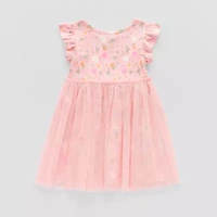Okie Dokie Toddler & Little Girls Sleeveless Flutter Sleeve Tutu Dress