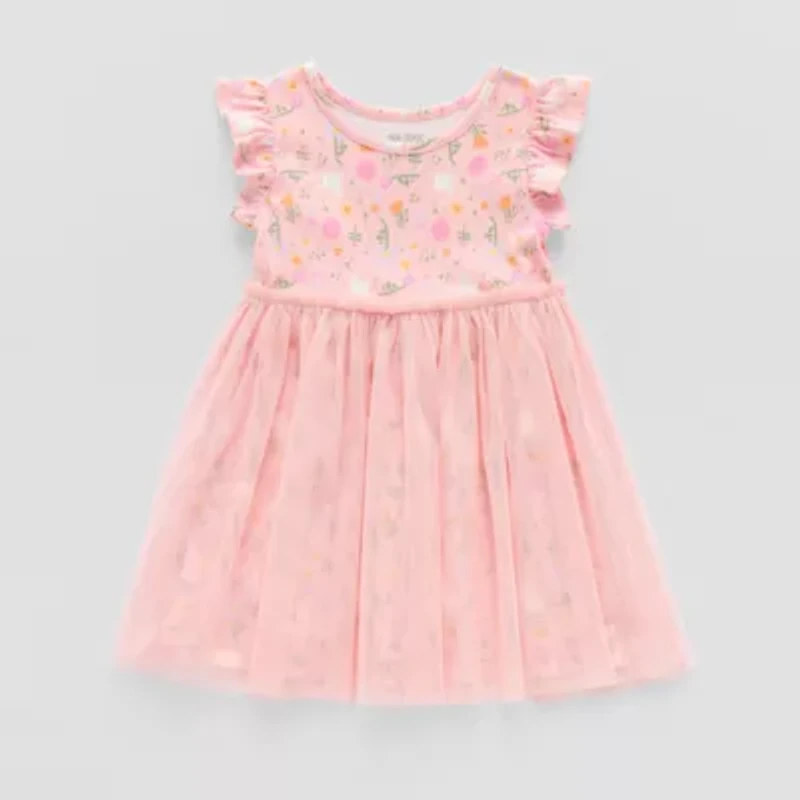 Okie Dokie Toddler & Little Girls Sleeveless Flutter Sleeve Tutu Dress
