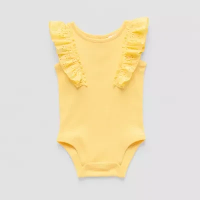 Okie Dokie Baby Girls Round Neck Sleeveless Rib Bodysuit