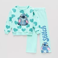 Disney Collection Little & Big Kid Girls 2-pc. Lilo Stitch Pant Set