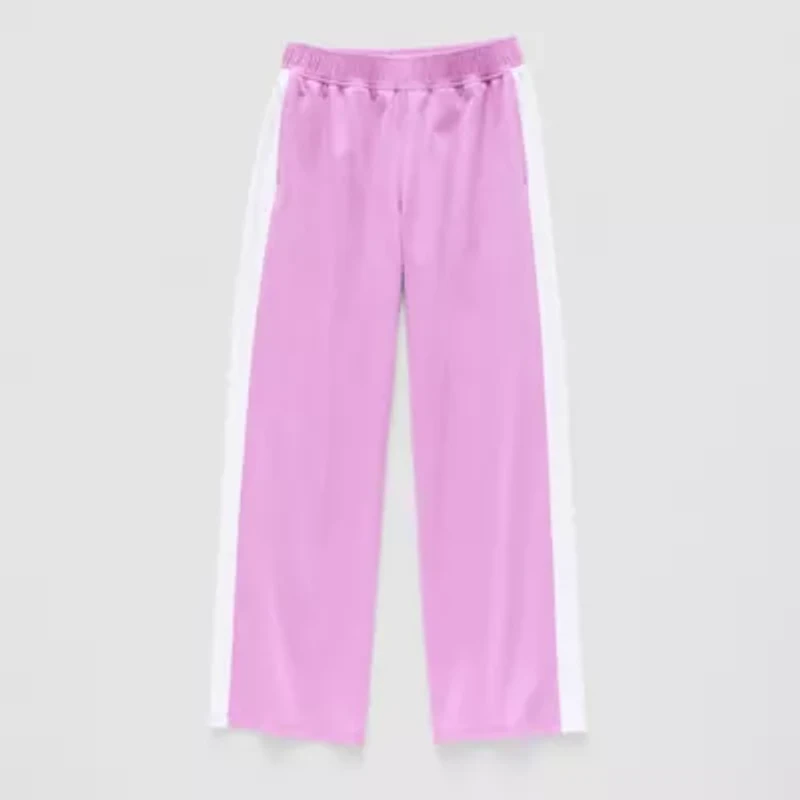 Xersion Little & Big Kid Girls Quick Dry Mid Rise Regular Fit Wide Leg Track Pant