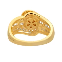Womens White Cultured Freshwater Pearl 14K Gold Over Silver Cocktail Ring