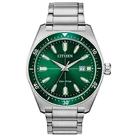 Citizen Brycen Mens Silver Tone Stainless Steel Bracelet Watch Aw1598-70x