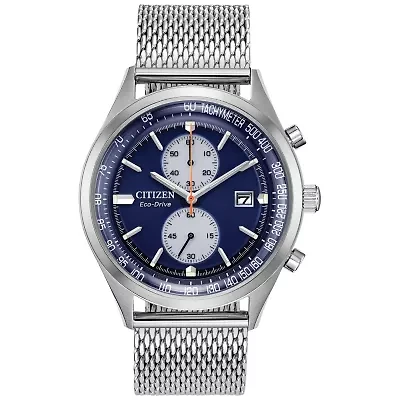 Citizen Chandler Mens Silver Tone Stainless Steel Bracelet Watch Ca7020-58l