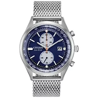 Citizen Chandler Mens Silver Tone Stainless Steel Bracelet Watch Ca7020-58l