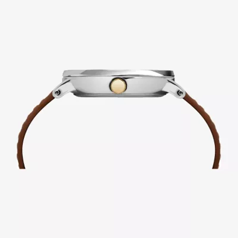 Timex Mens Brown Leather Strap Watch Tw2r63900jt