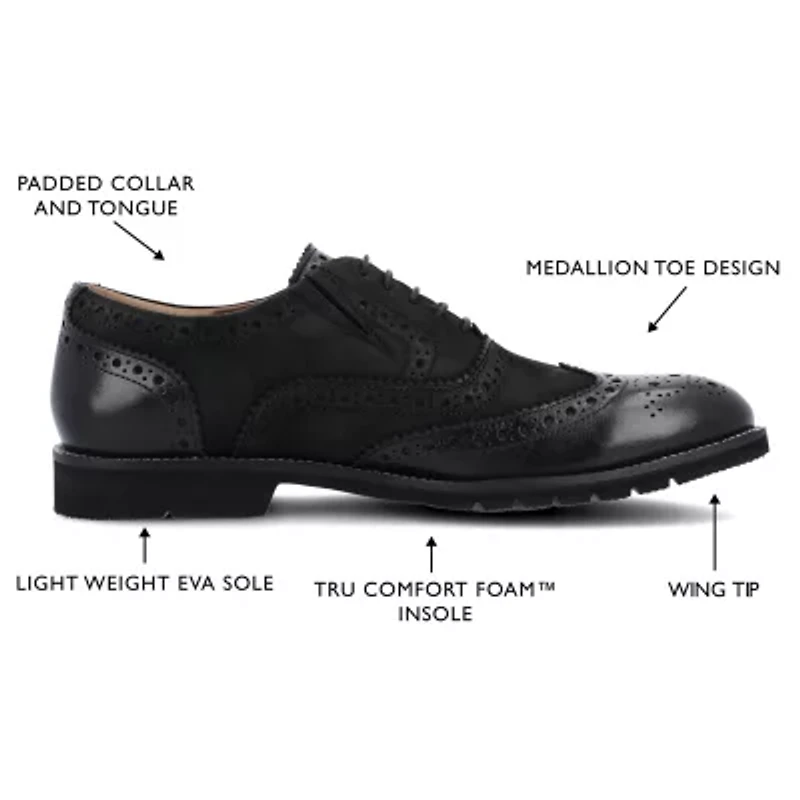 Thomas And Vine Covington Mens Wing Closed Toe Oxford Shoes