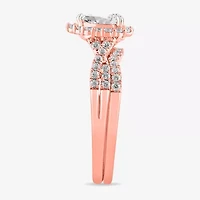 Signature By Modern Bride 7/8 CT.T.W. Lab-Grown (G-H / SI1-SI2) Diamond Pear Side Stone Bridal Set 10K or 14K Gold