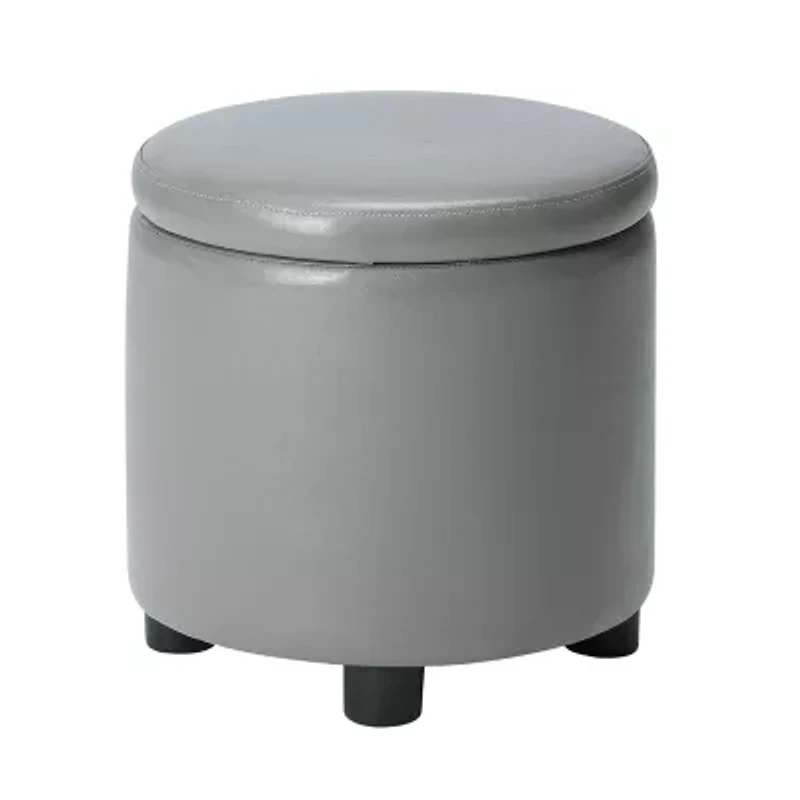 Designs4Comfort Round Storage Ottoman
