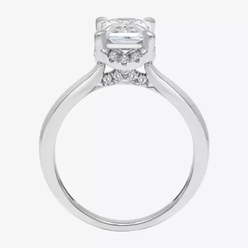 (I / I1) Womens 2 1/7 Ct. T.W. Lab Grown White Diamond 14K Gold Halo Engagement Ring