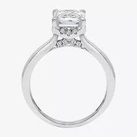 (I / I1) Womens 2 1/7 Ct. T.W. Lab Grown White Diamond 14K Gold Halo Engagement Ring