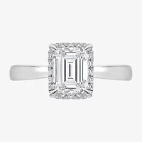 (I / I1) Womens 2 1/7 Ct. T.W. Lab Grown White Diamond 14K Gold Halo Engagement Ring
