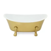 Cheungs Lavande Golden Metal Tub Handmade Tabletop Decor