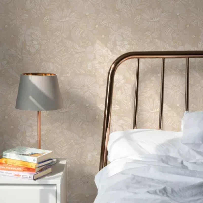 Tempaper Metallic Bloom Peel & Stick Wallpaper