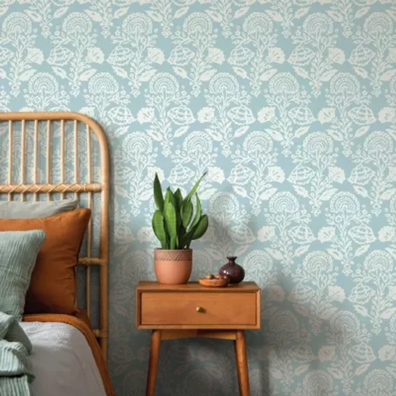 Tempaper Floral Damask Peel & Stick Wallpaper